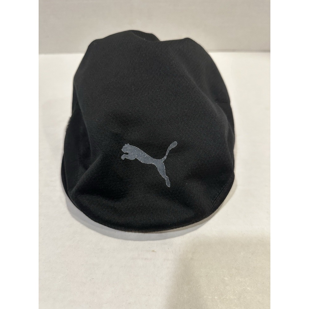Puma Cobra Golf Flex Fit Flat Cap Hat Black Size S/M